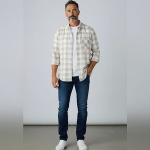 Billy Reid Shirt Men XL Grey Plaid